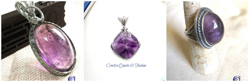 佩戴高贵典雅的紫水晶，可衬托出女性气质。不管你想要一款紫水晶项链或手链，都可到 Creative Quartz & Fashion选购。